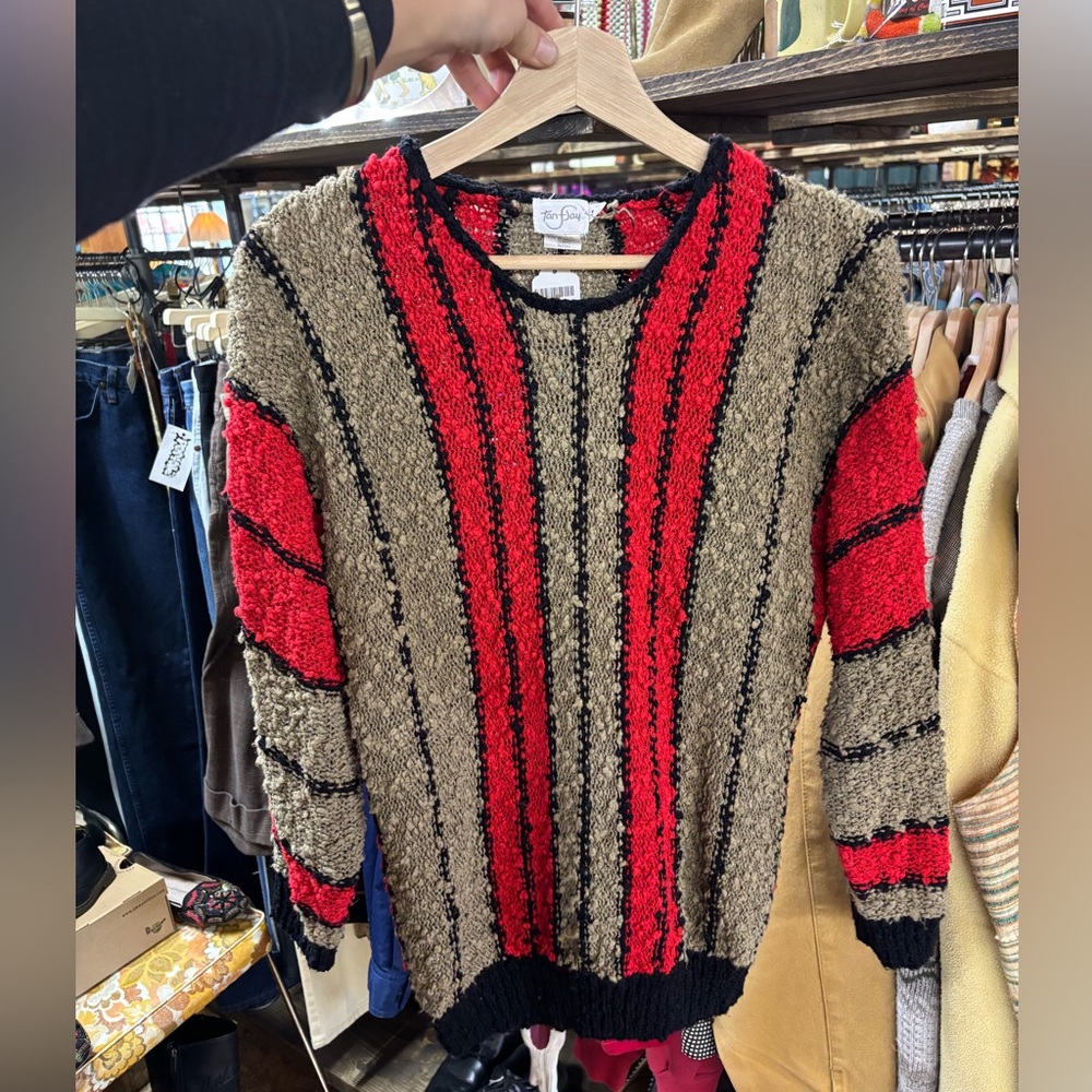 Vintage Tanjay colour block knit